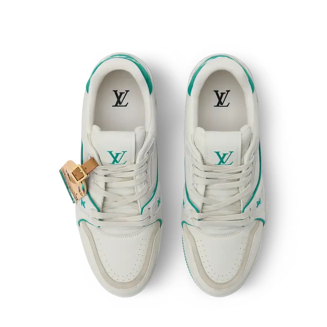 Sneakers LV Traîner Green • White — vue 2