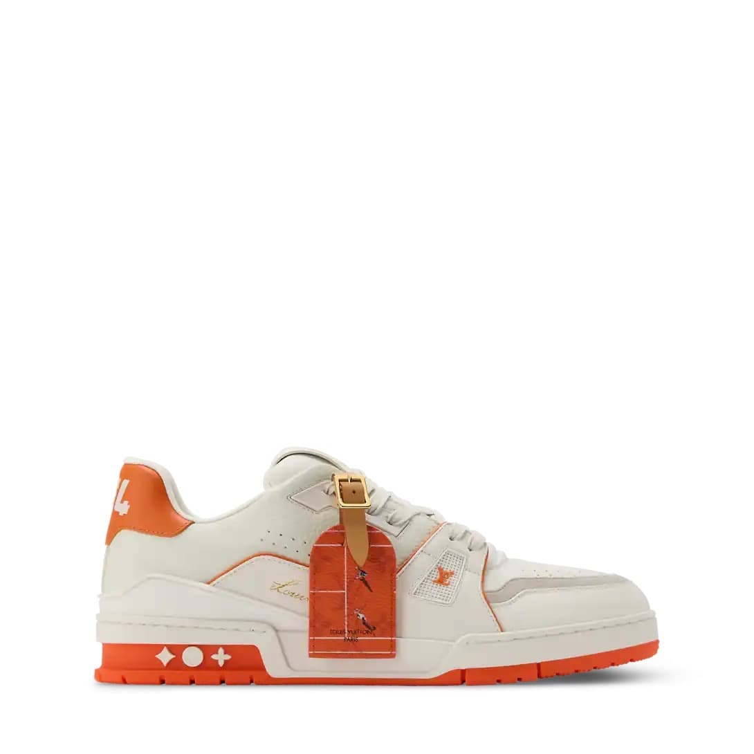 Sneakers LV Traîner Orange • White