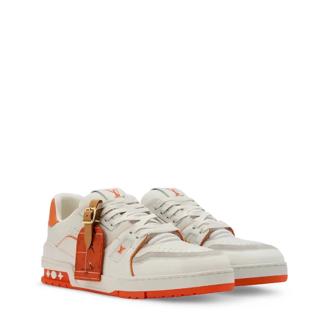 Sneakers LV Traîner Orange • White — vue 4