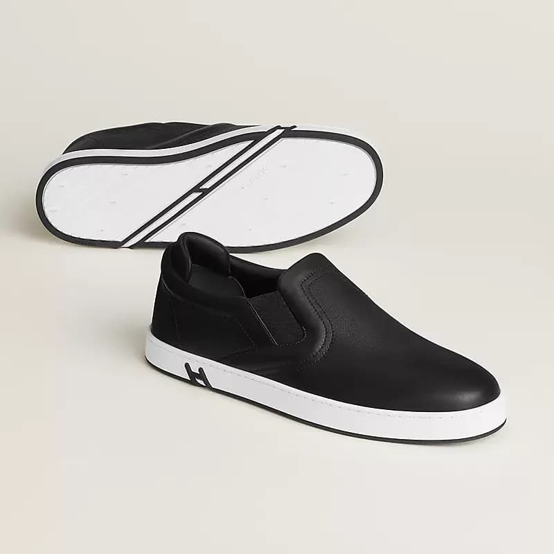 Hermes Sneakers Slip-on Lucky Black — vue 3