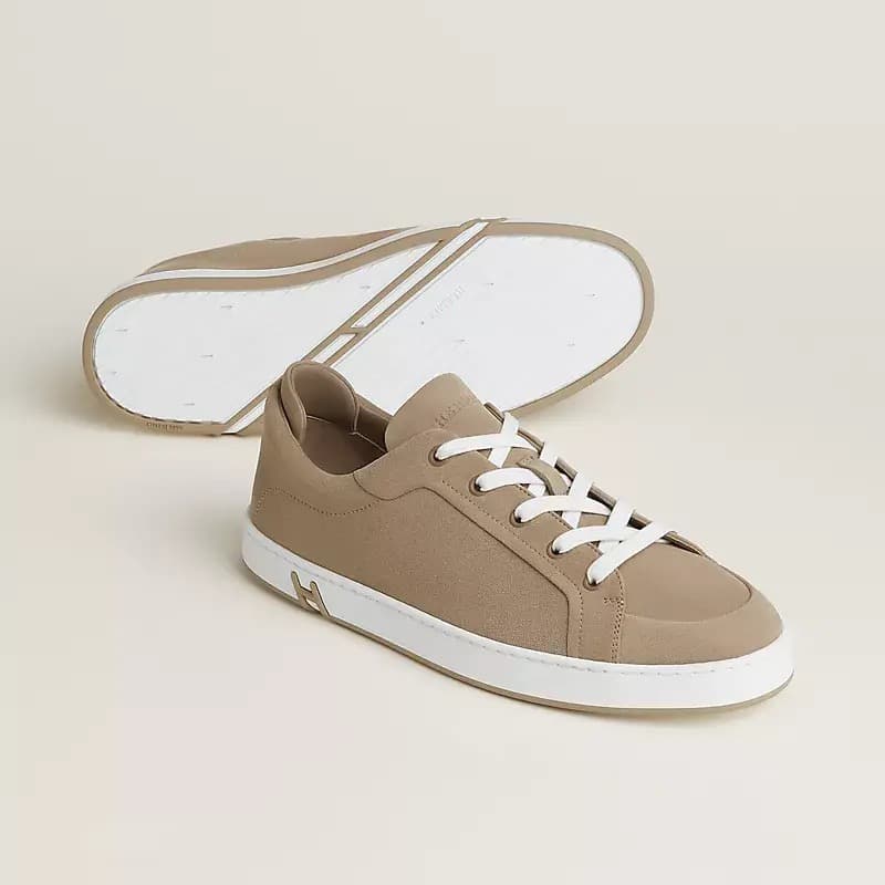 Hermes Sneakers Kid Étoupe — vue 3