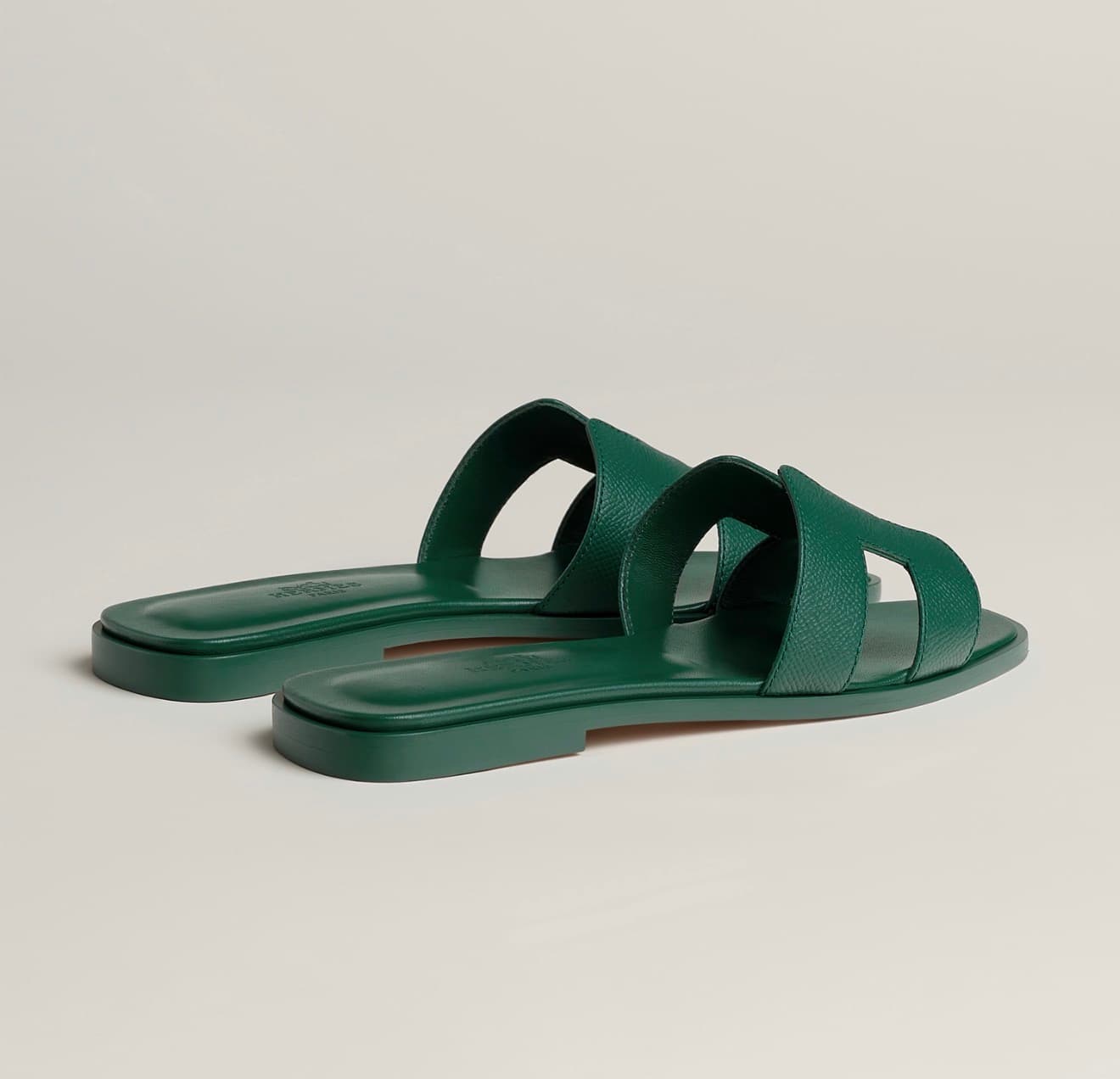 Hermes Sandale Oran Vert Viride — vue 3