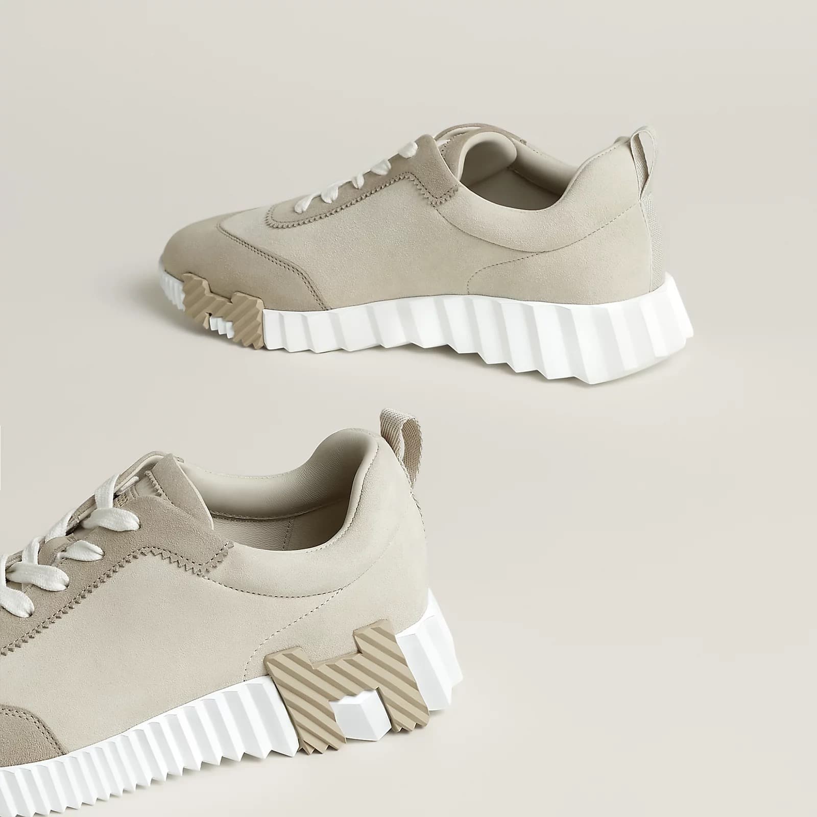 Hermes Sneakers Boucing Beige Glaise • Beige — vue 4