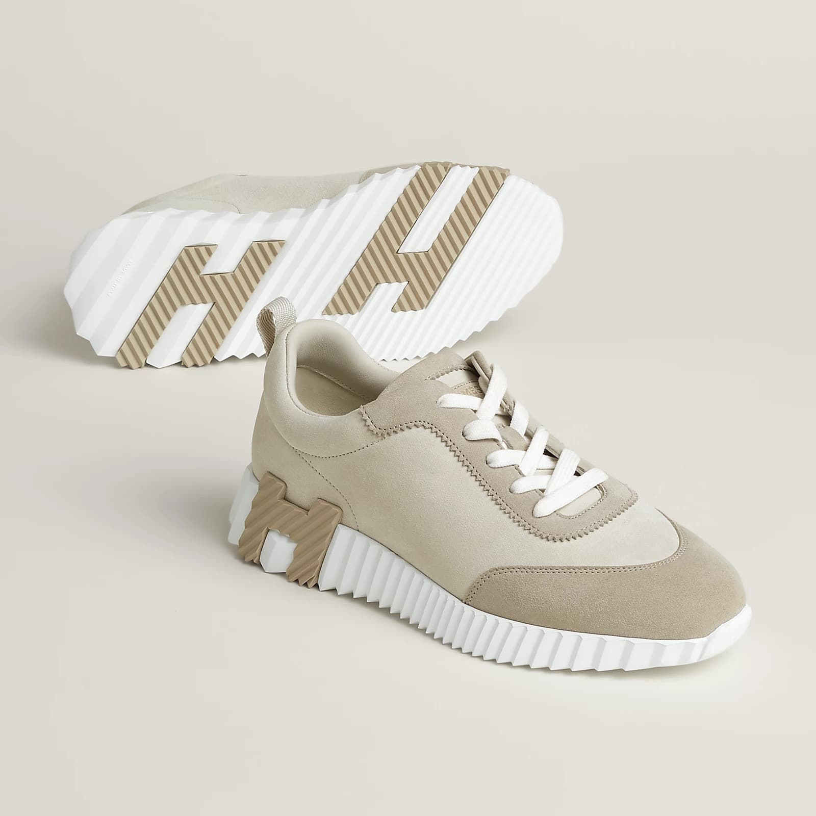 Hermes Sneakers Boucing Beige Glaise • Beige — vue 5
