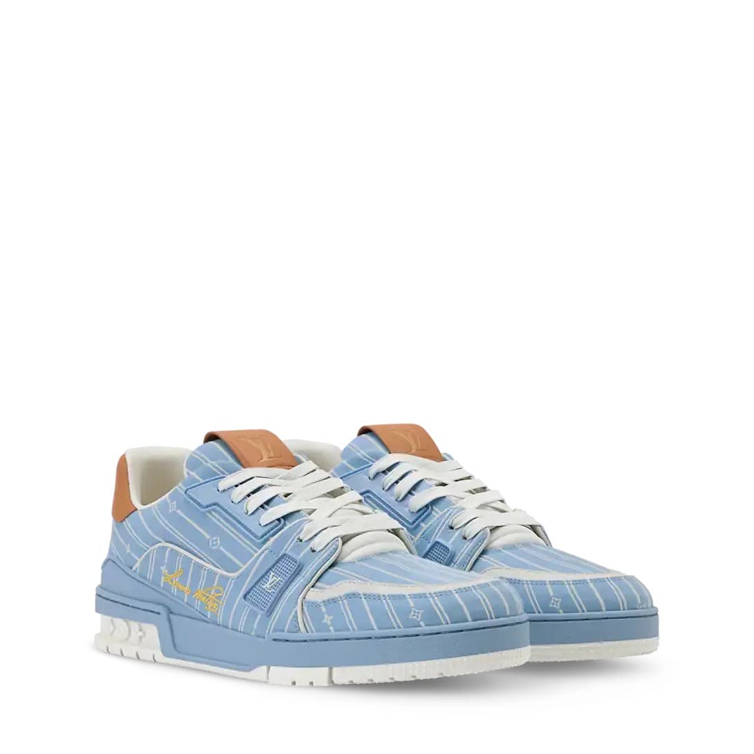 Louis Vuitton Sneakers Trainer Bleu — vue 5