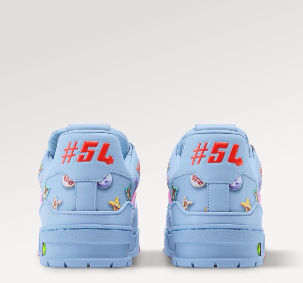 Louis Vuitton Sneakers Trainer Bleu Motif Logo — vue 2