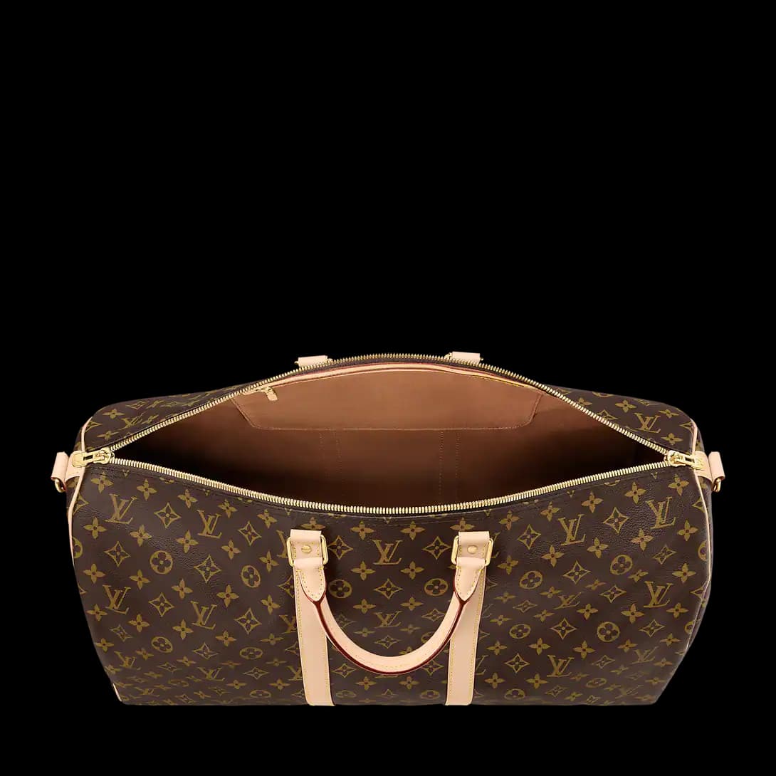 Louis Vuitton Sac Keepall Bandoulière 55 Beige — vue 2