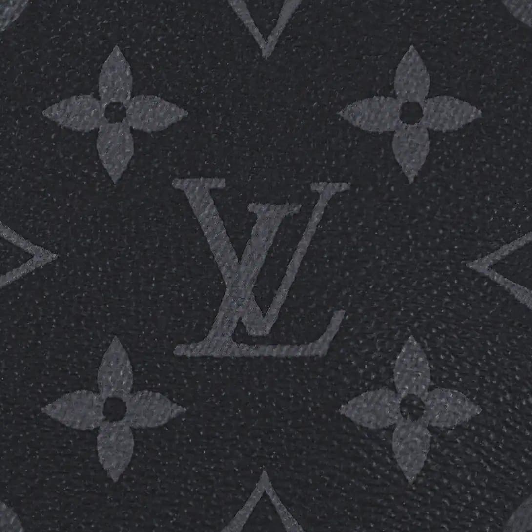 Louis Vuitton Sac Keepall Bandoulière 55 Noir • Gris — vue 4