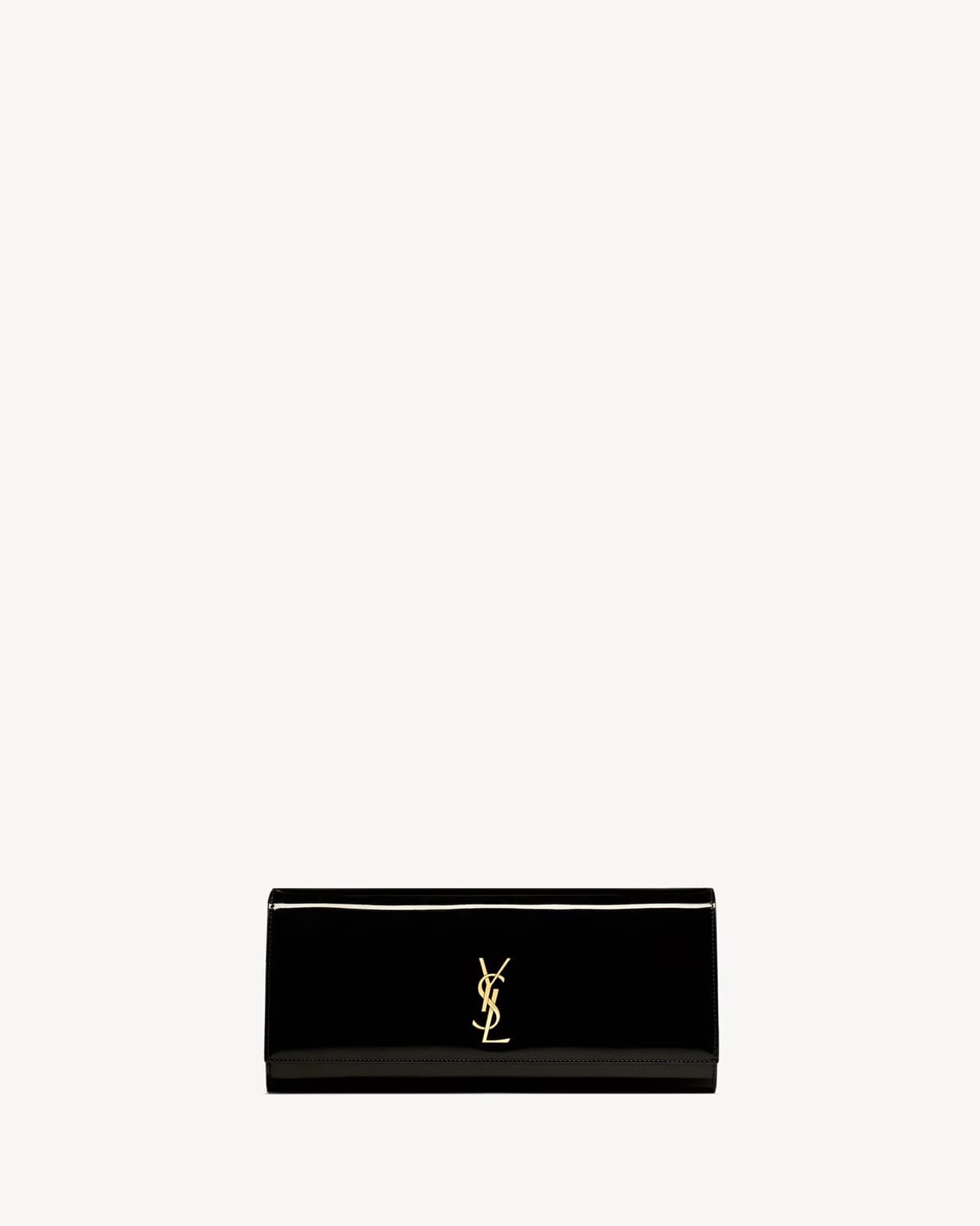 YVES SAINT LAURENT KATE CLUTCH EN CUIR VERNI — vue 2