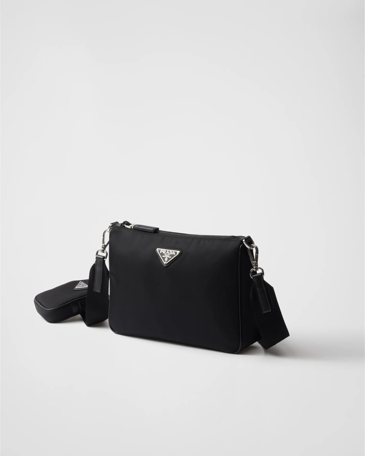 Prada Sac porté épaule en Re-Nylon et cuir Saffiano — vue 2