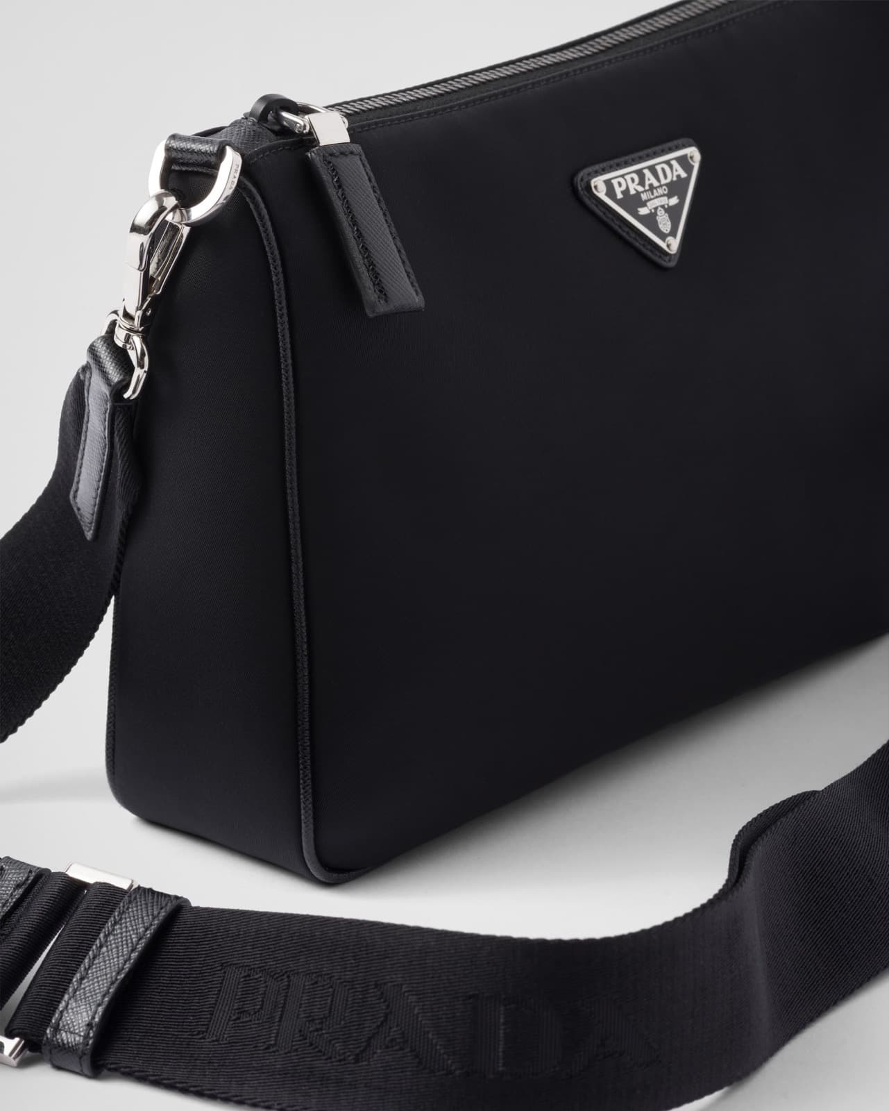 Prada Sac porté épaule en Re-Nylon et cuir Saffiano — vue 5