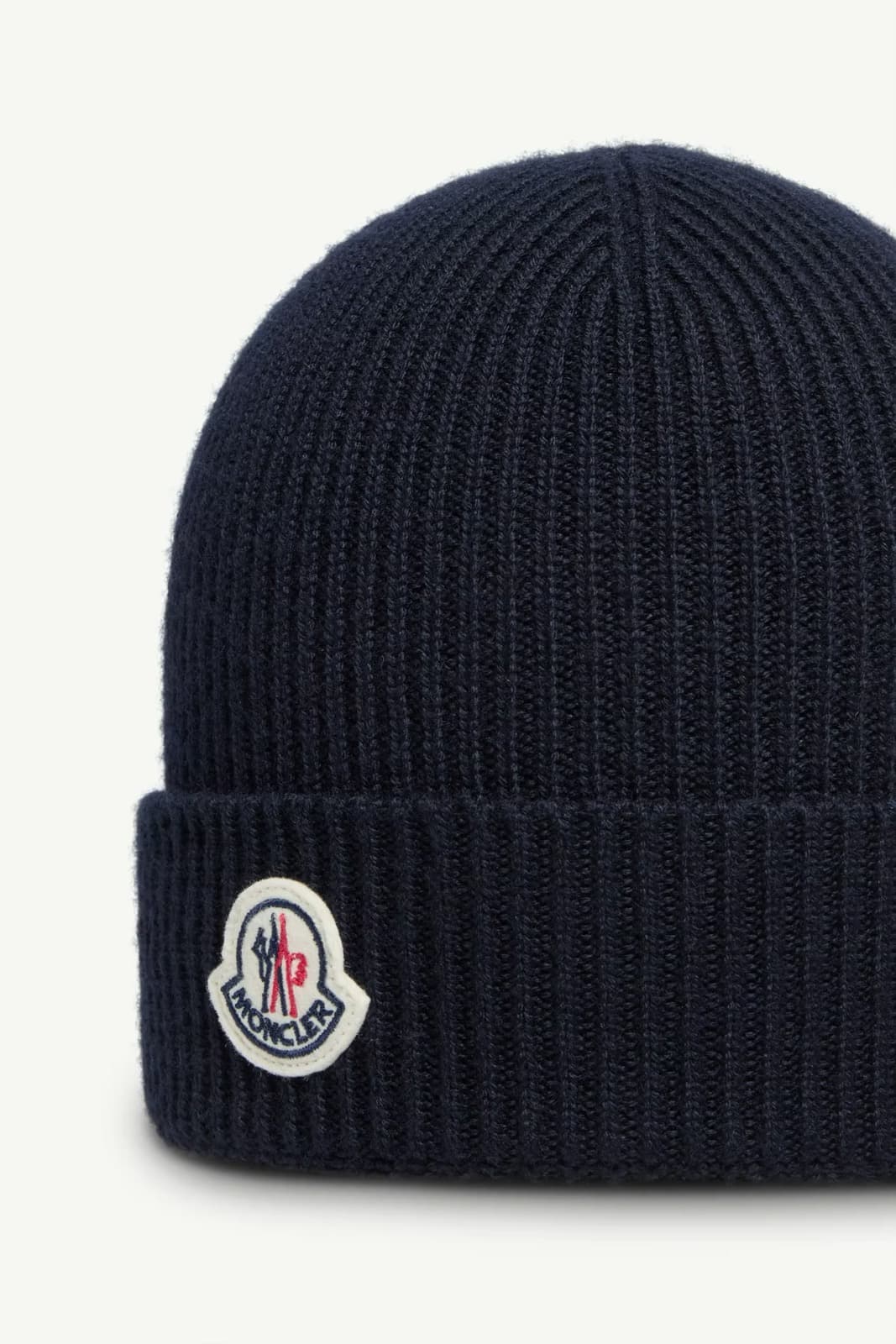 Moncler Bonnet en laine bleu marine — vue 3