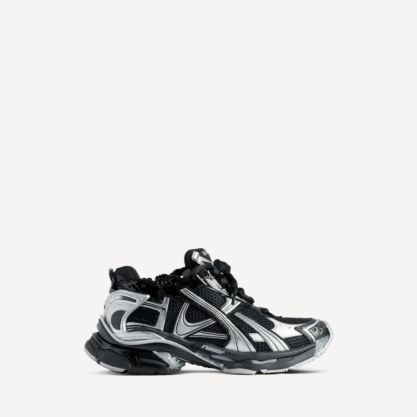 BALANCIAGA SNEAKER RUNNER EN NOIR/ARGENT