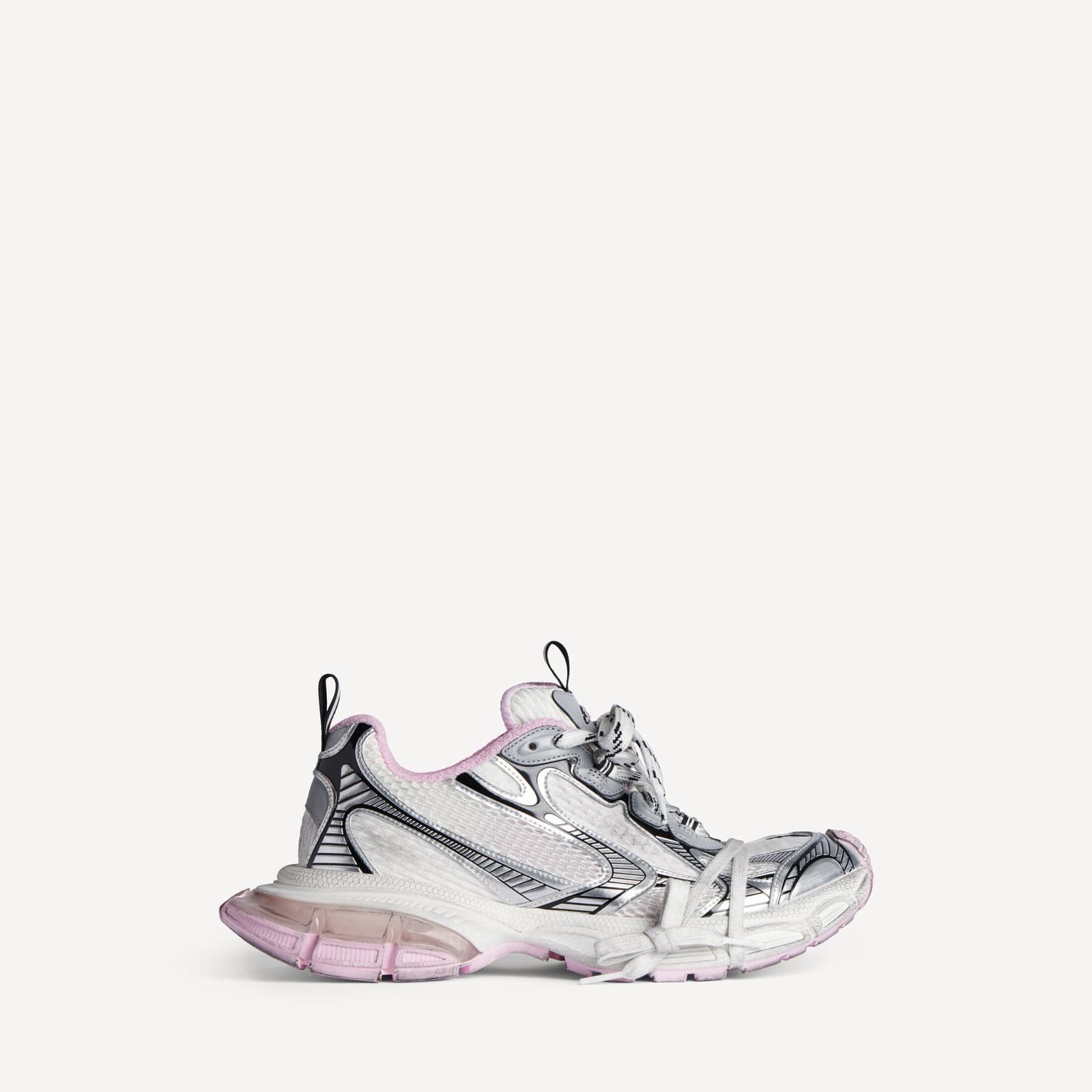 BALANCIAGA SNEAKER 3XL GEL CLEARSOLE EN BLANC/ROSE/NOIR