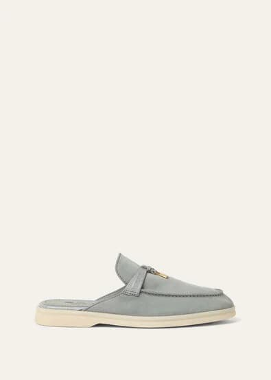 Loro Piana Mule Charms Walk Couleur Eucalyptus