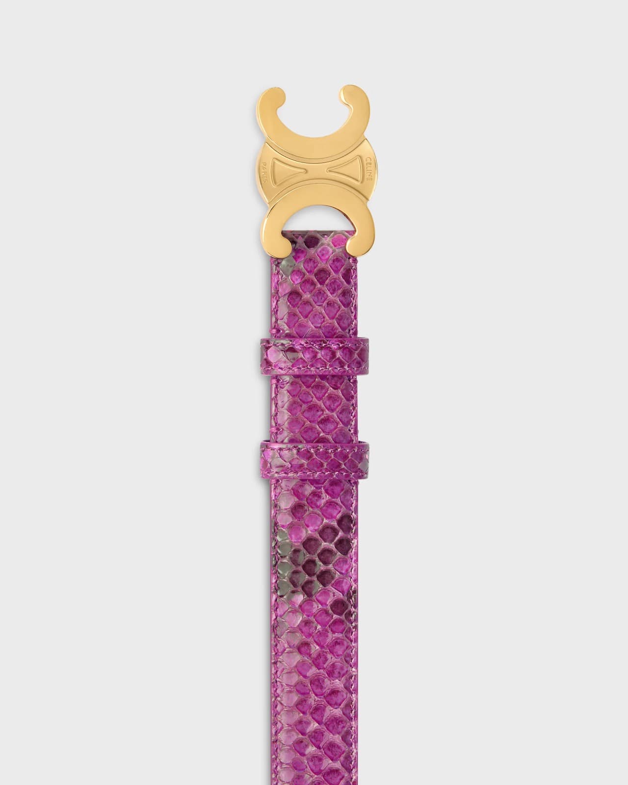 CÉLINE CEINTURE TRIOMPHE 25 MM EN PEAU DE PYTHON — vue 3