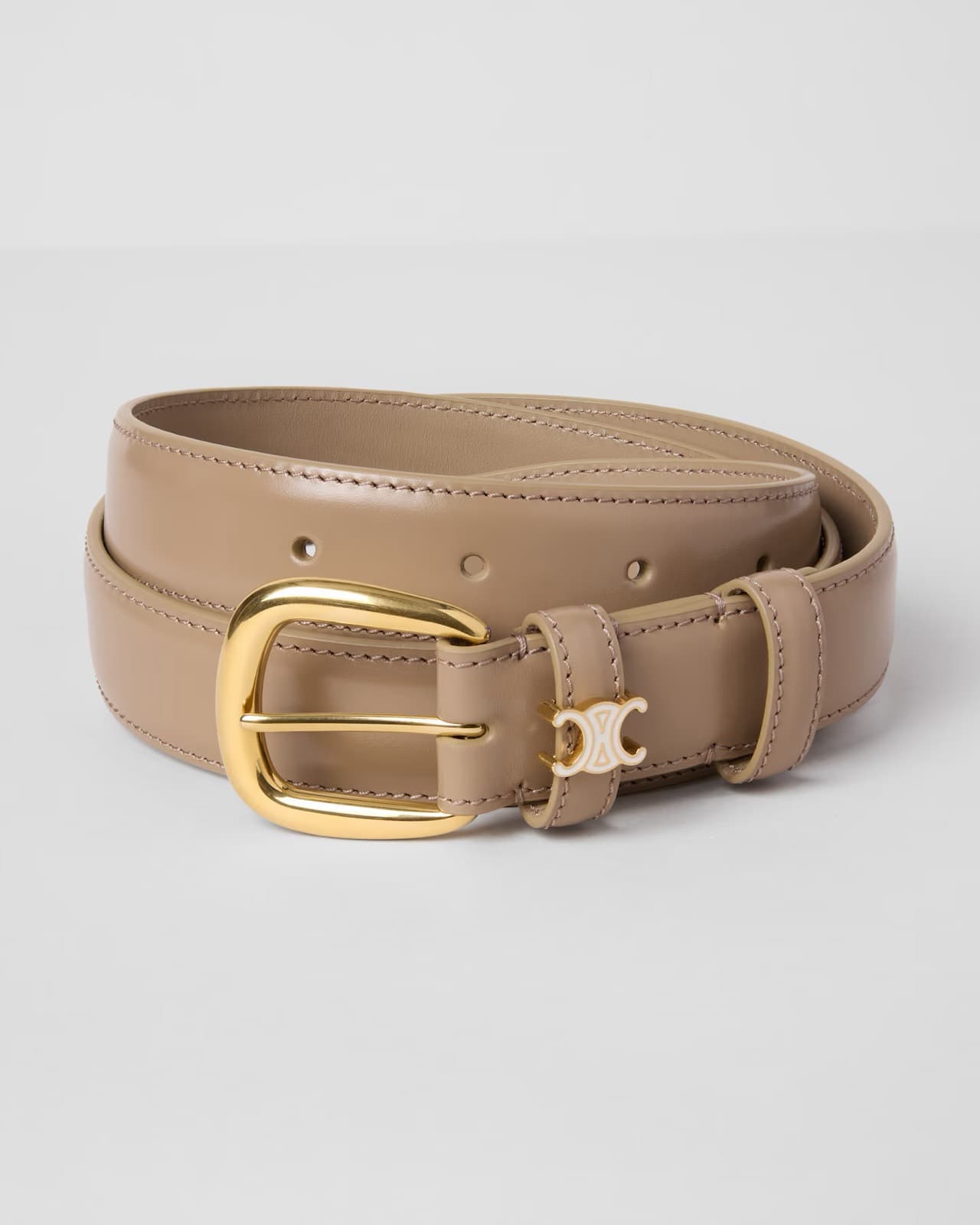 CELINE CEINTURE VIVIENNE DE 25 MM EN CUIR TAURILLON AVEC TRIOMPHE ÉMAILLÉ — vue 2