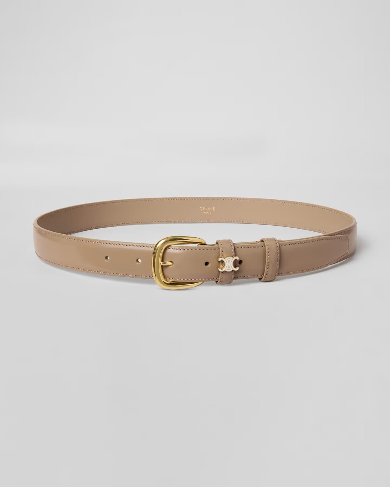 CELINE CEINTURE VIVIENNE DE 25 MM EN CUIR TAURILLON AVEC TRIOMPHE ÉMAILLÉ