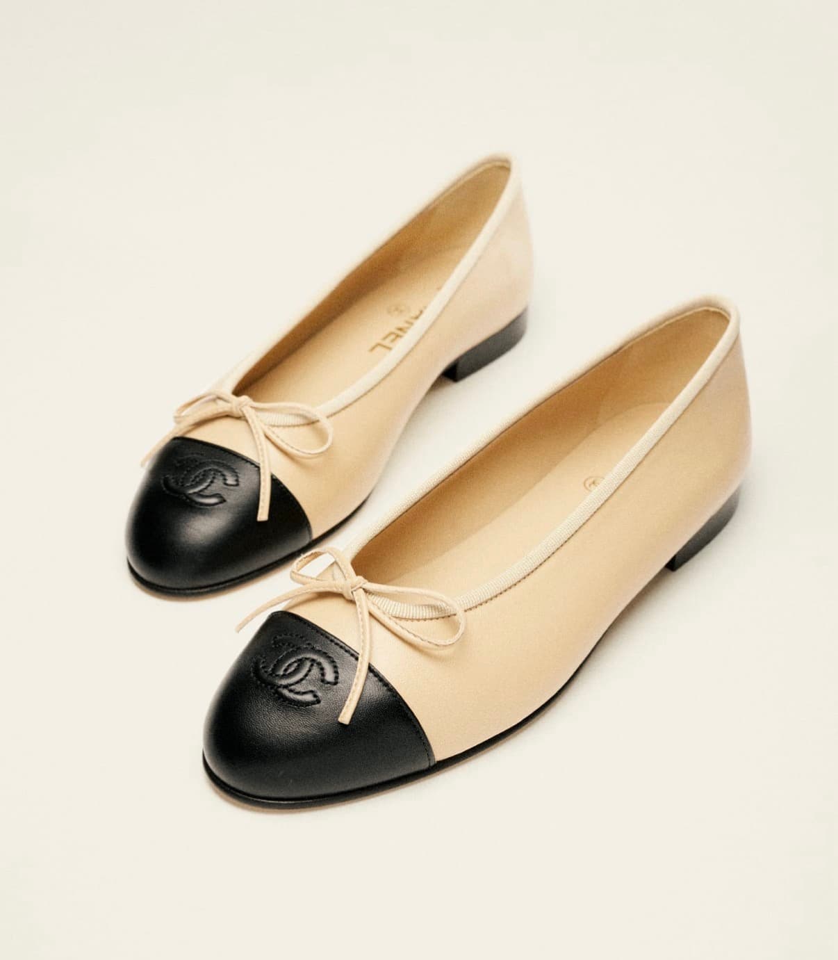 Ballerines Chanel Belge • pointe black — vue 3