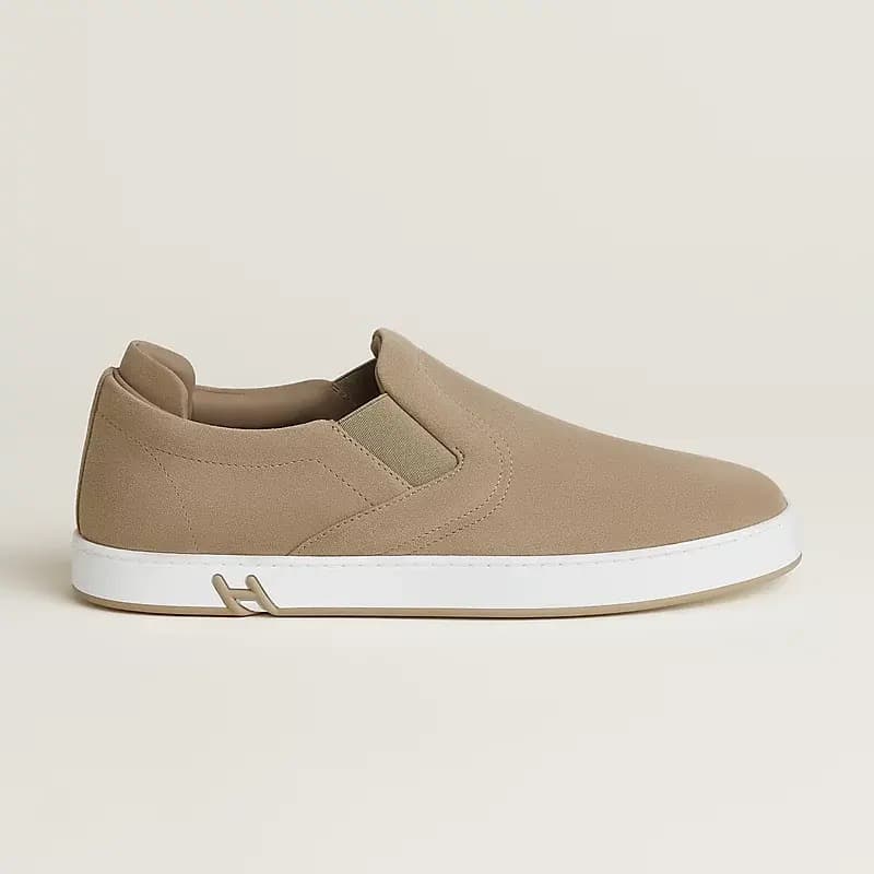 Hermes Sneakers Slip-on Lucky Beige Sablé