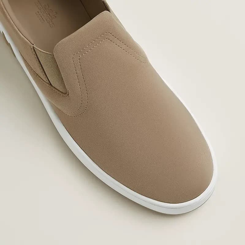 Hermes Sneakers Slip-on Lucky Beige Sablé — vue 2