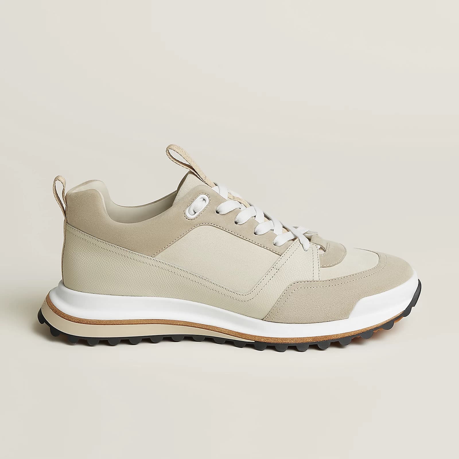 Hermes Sneakers Leader Beige Glaise • Beige Esquisse