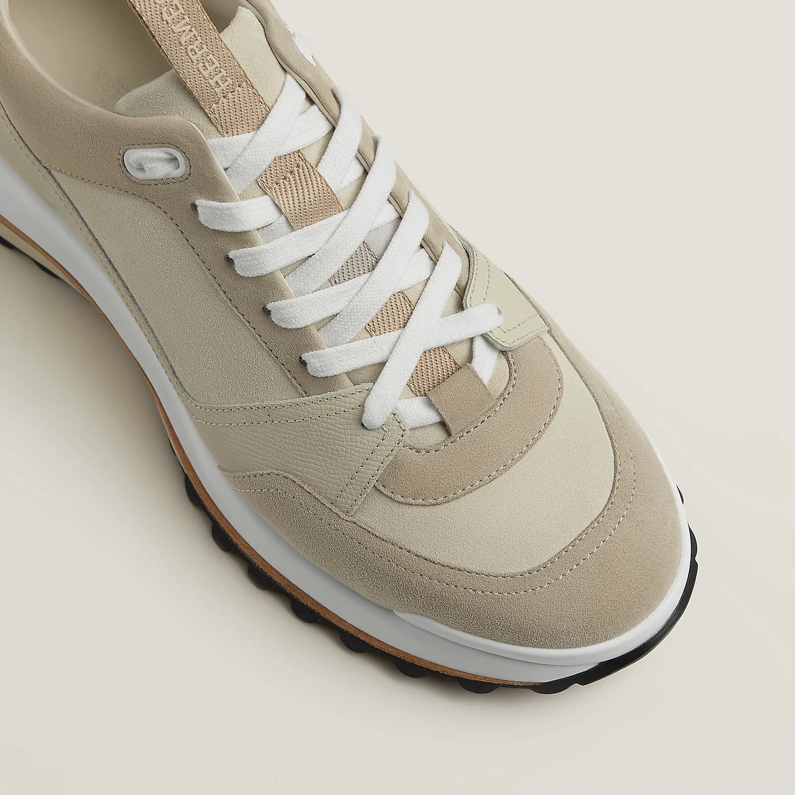Hermes Sneakers Leader Beige Glaise • Beige Esquisse — vue 2