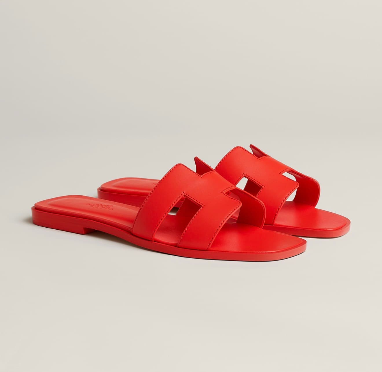 Hermes Sandale Oran Rouge Grenadine