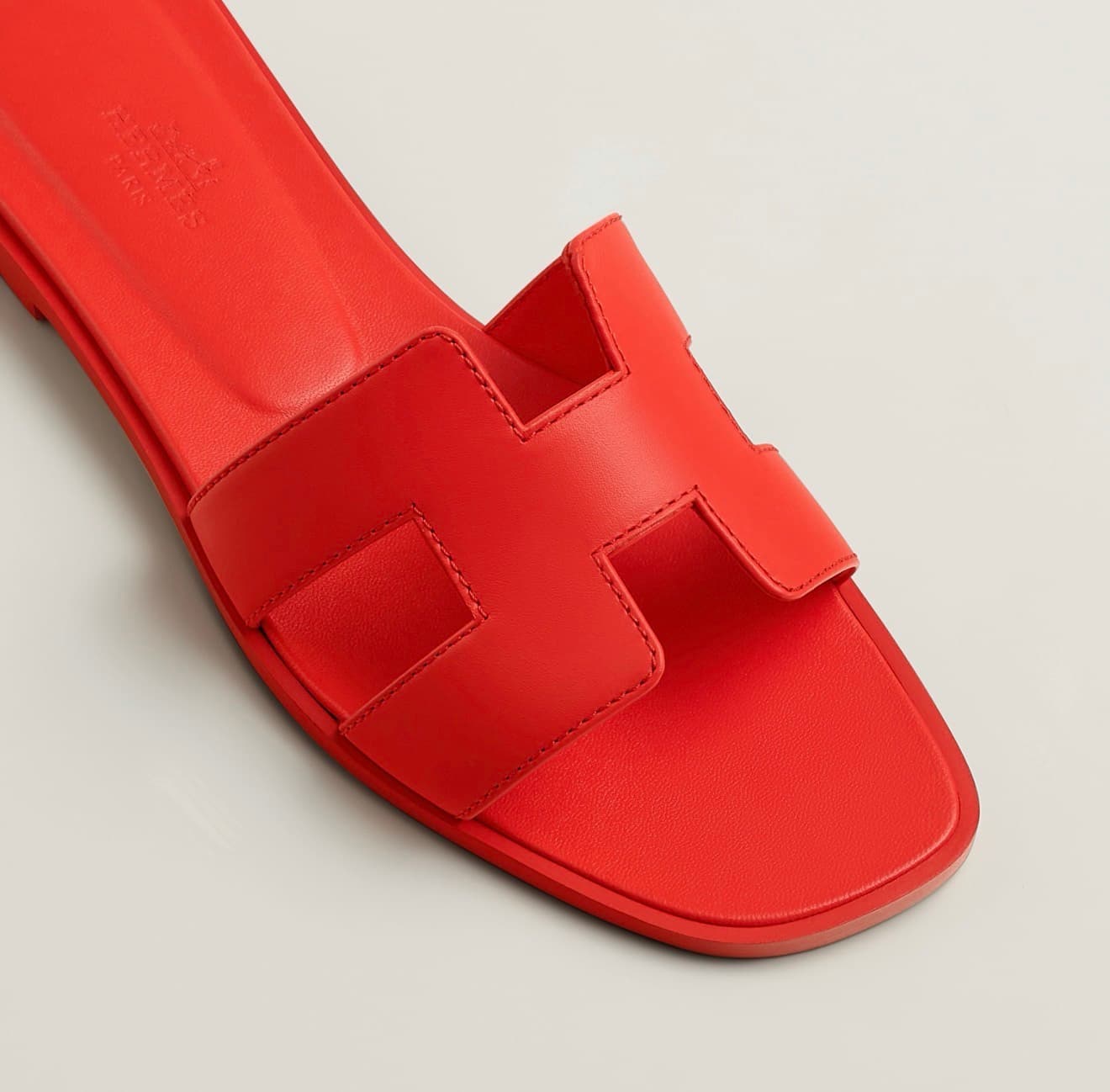 Hermes Sandale Oran Rouge Grenadine — vue 2