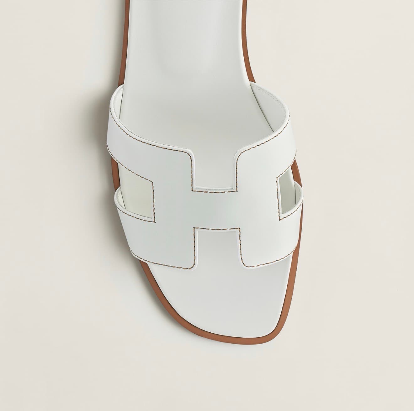 Hermes Sandale Oran Blanc — vue 2