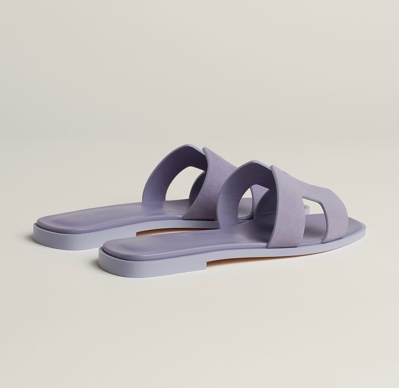 Hermes Sandale Oran Violet Glycine — vue 3