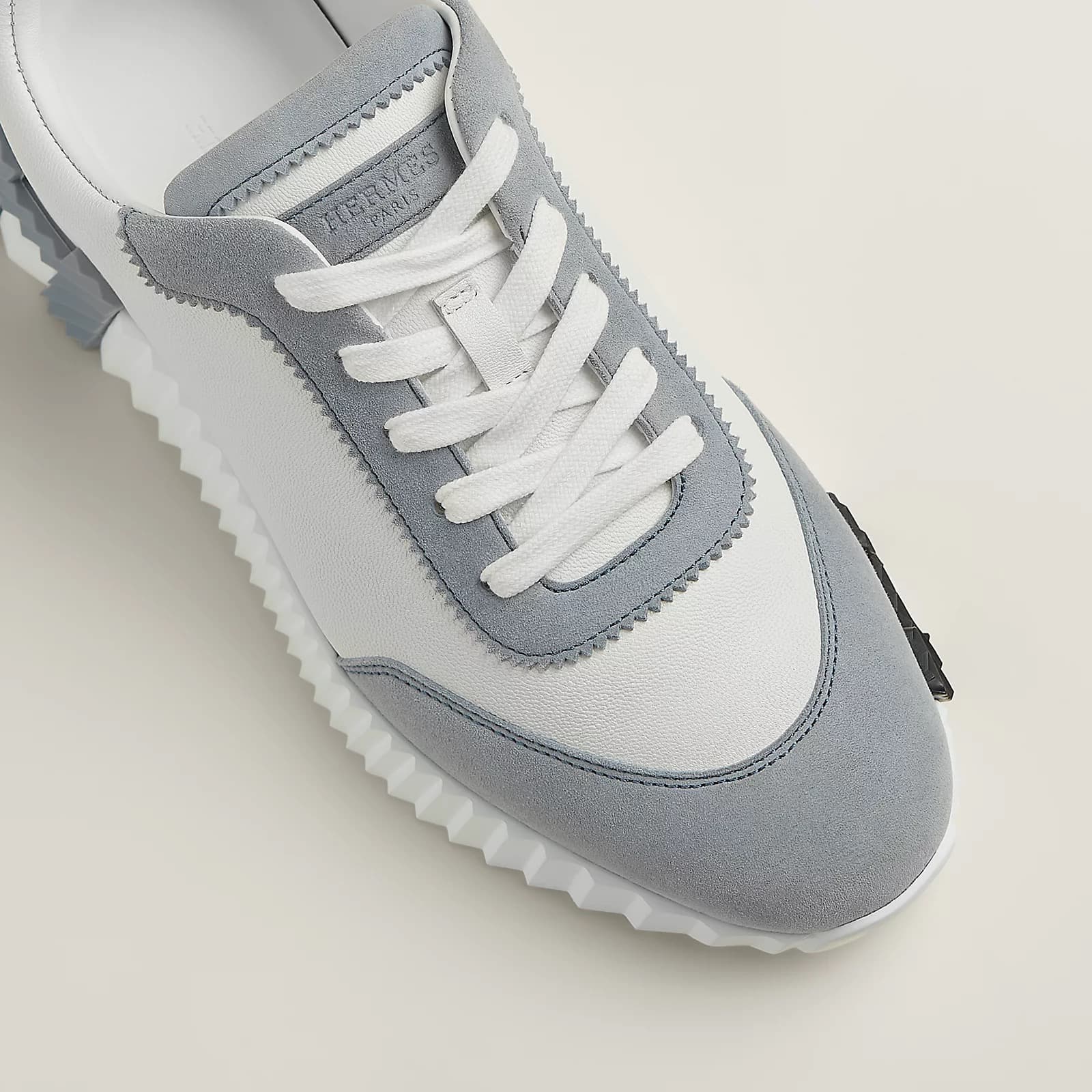 Hermes Sneakers Boucing Blanc • Bleu Galet — vue 2