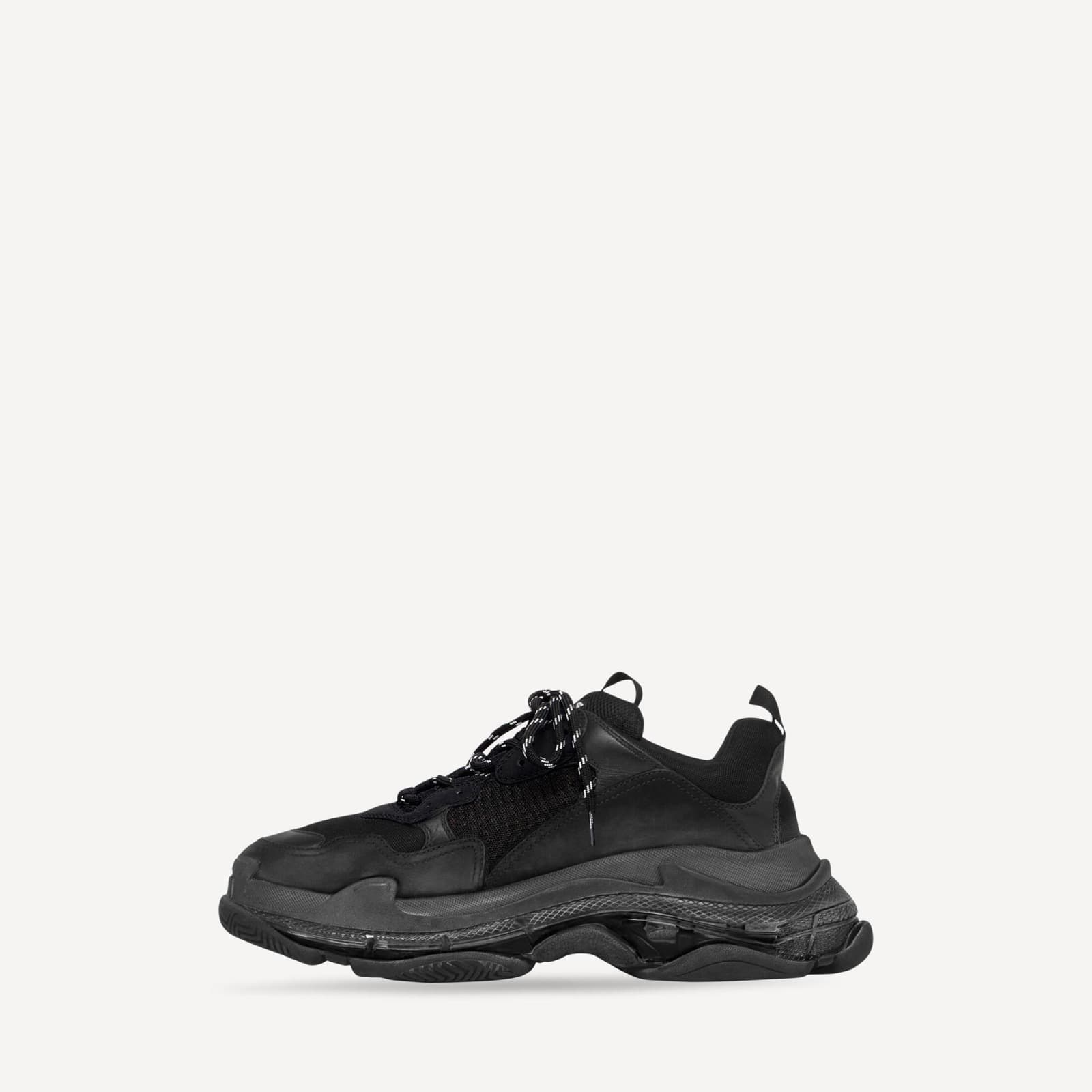 Balanciaga Sneakers Triple S Clear Sole Black — vue 3