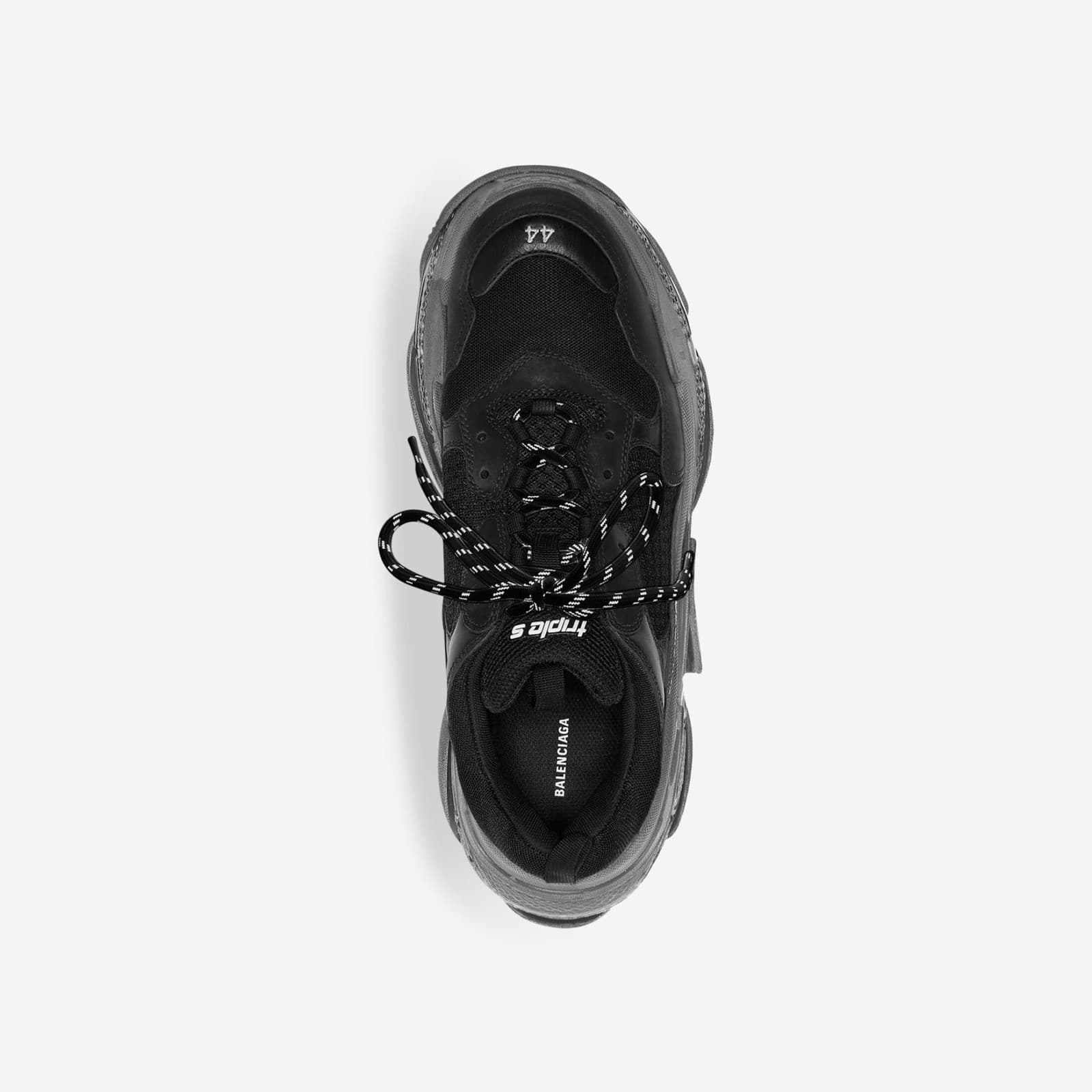 Balanciaga Sneakers Triple S Clear Sole Black — vue 5