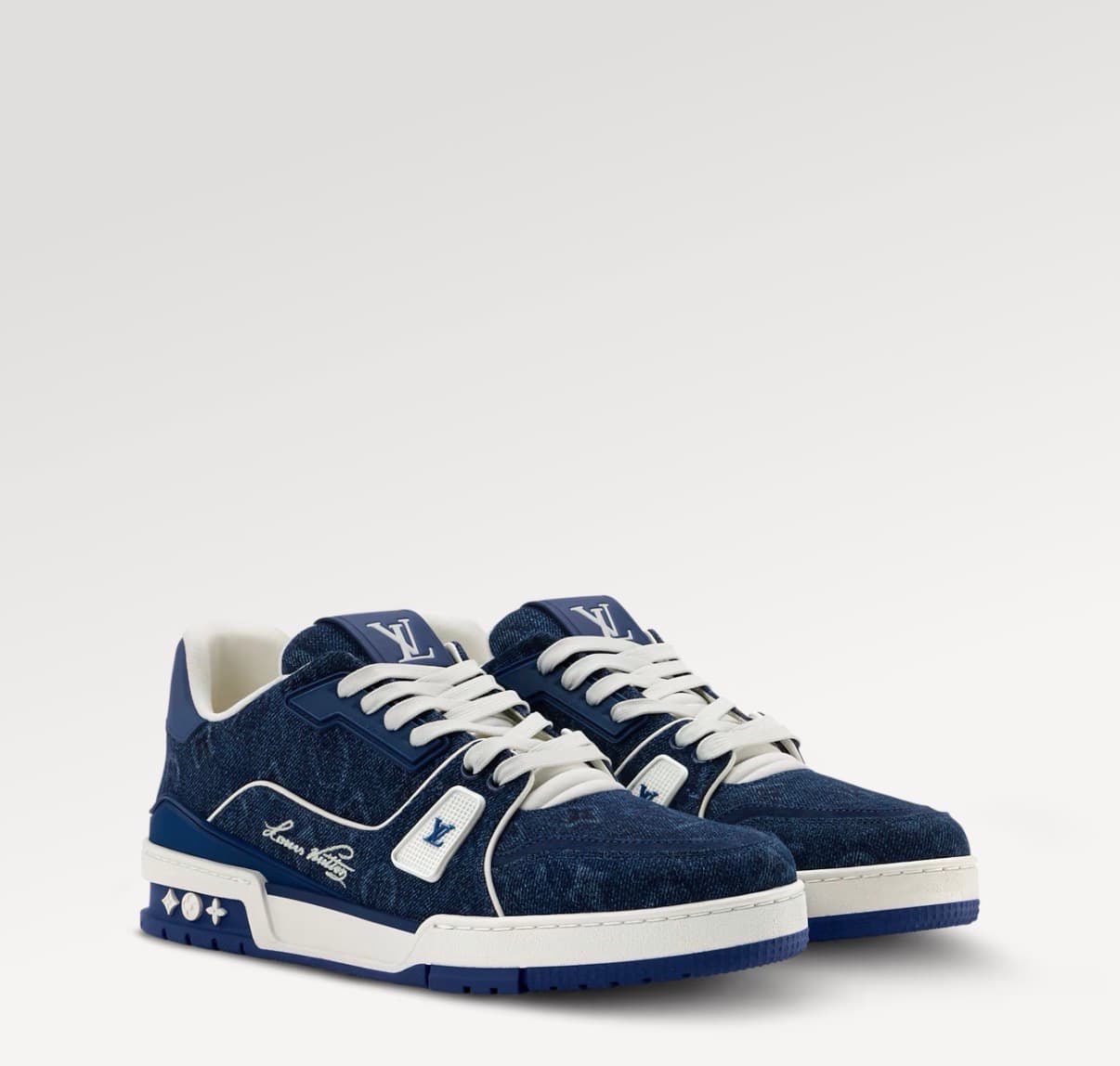 Louis Vuitton Sneakers Trainer Bleu Marine — vue 5