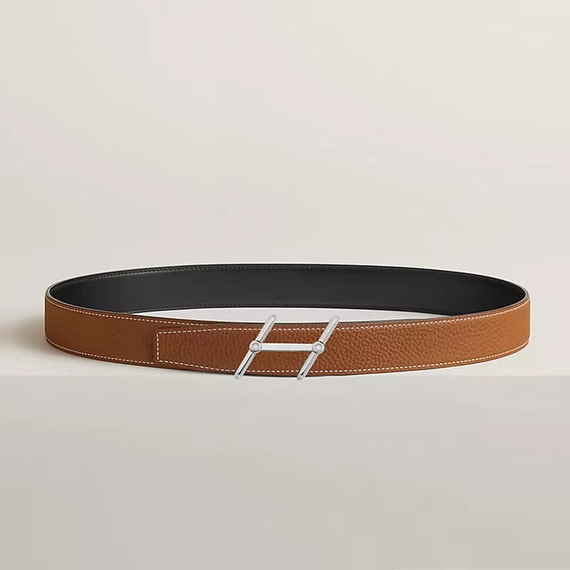 Hermes Boucle de ceinture Swing & Cuir de ceinture réversible 32 mm — vue 2