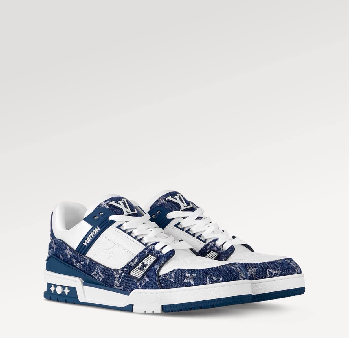 Louis Vuitton Sneakers Trainer Bleu • Blanc — vue 6