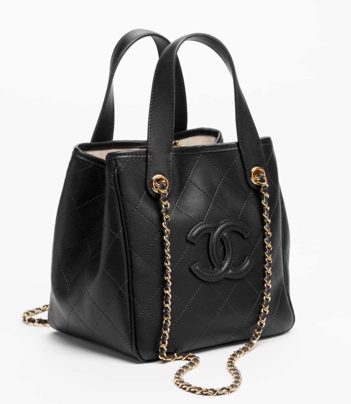 Chanel Grand Cabas Veau & Métal Doré — vue 4