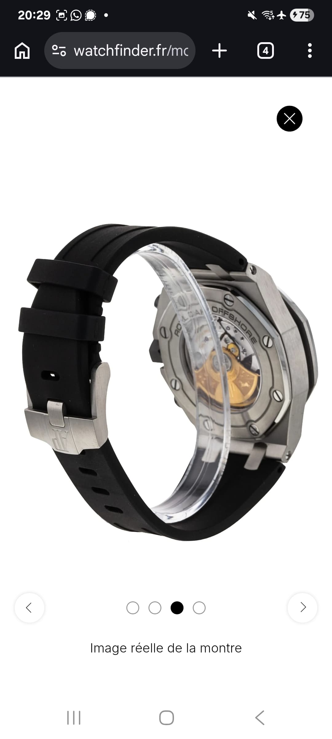 Audemars Piguet Royal Oak Offshore Cadran Ivoire Arabe 42mm — vue 2