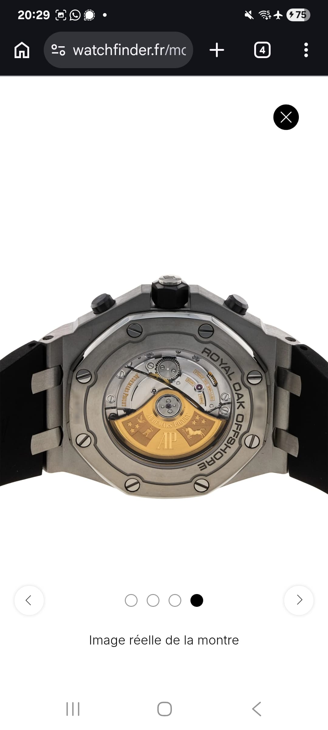 Audemars Piguet Royal Oak Offshore Cadran Ivoire Arabe 42mm — vue 3