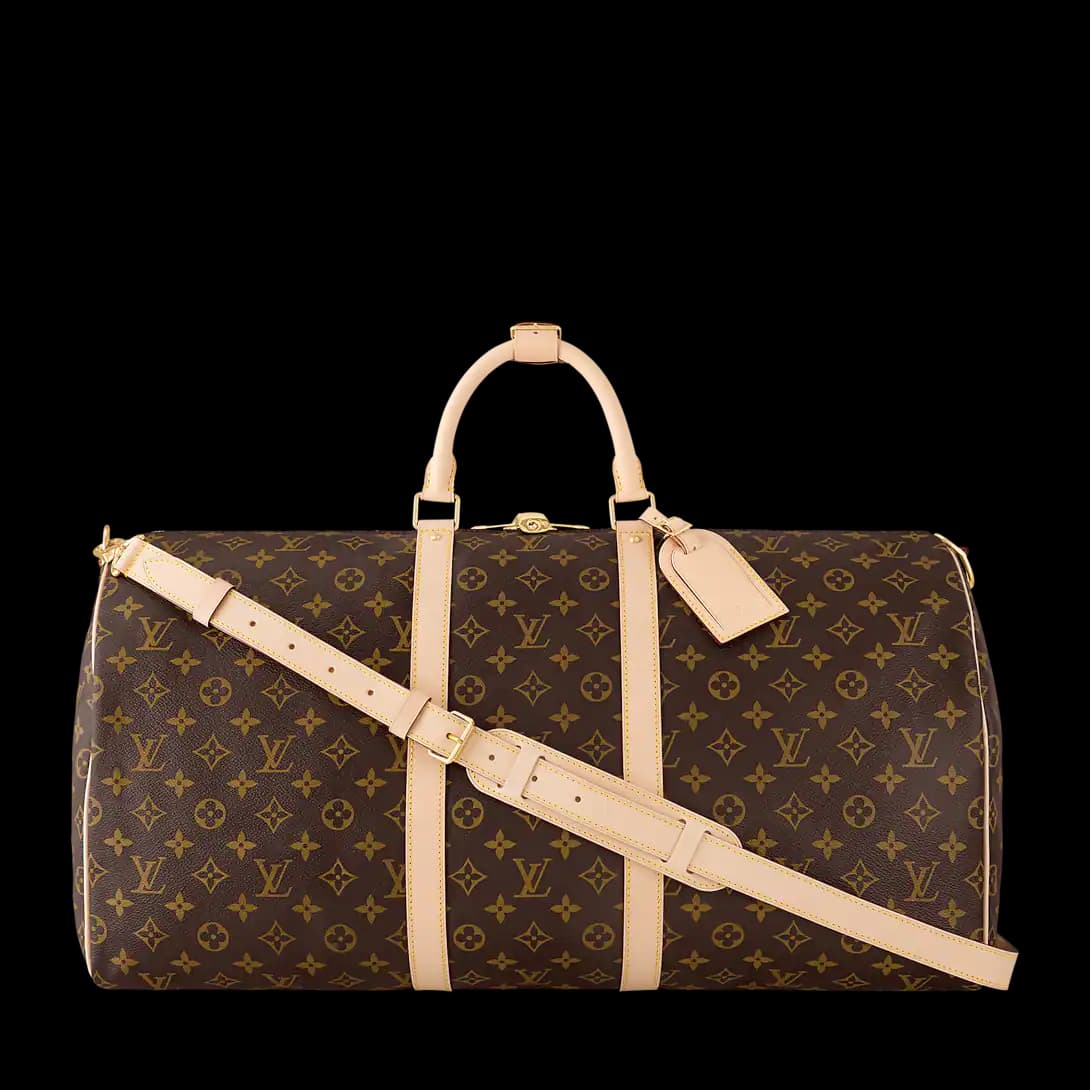 Louis Vuitton Sac Keepall Bandoulière 55 Beige