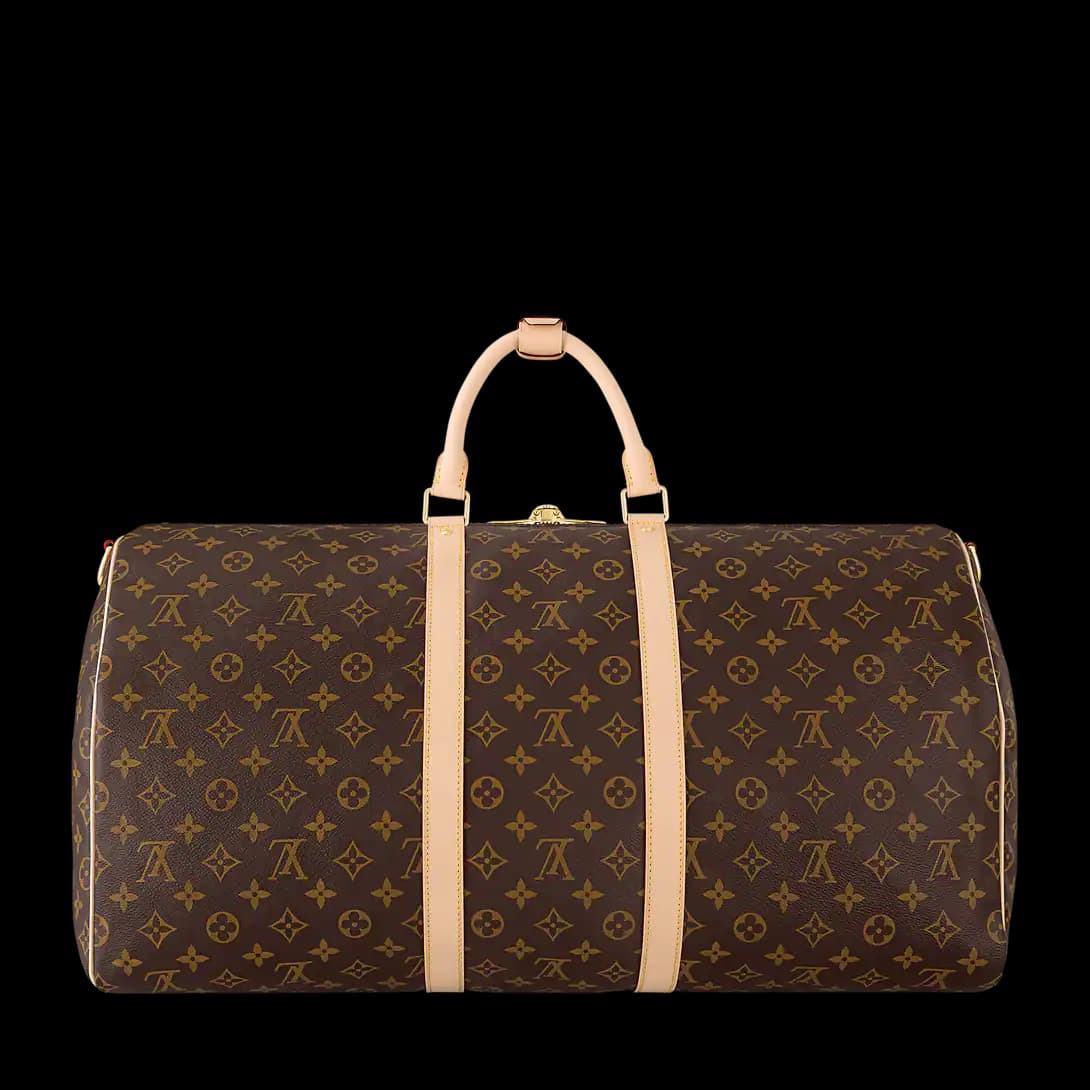 Louis Vuitton Sac Keepall Bandoulière 55 Beige — vue 5