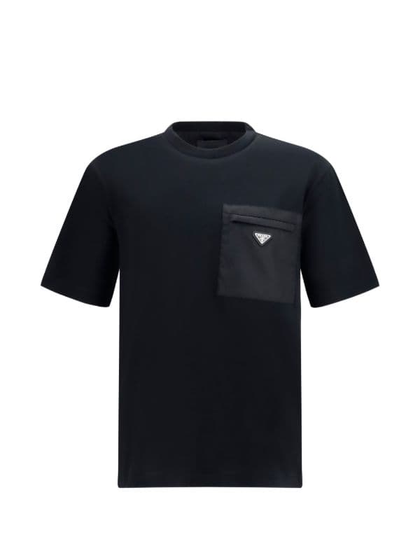 Prada t-shirt à Logo Appliqué Black