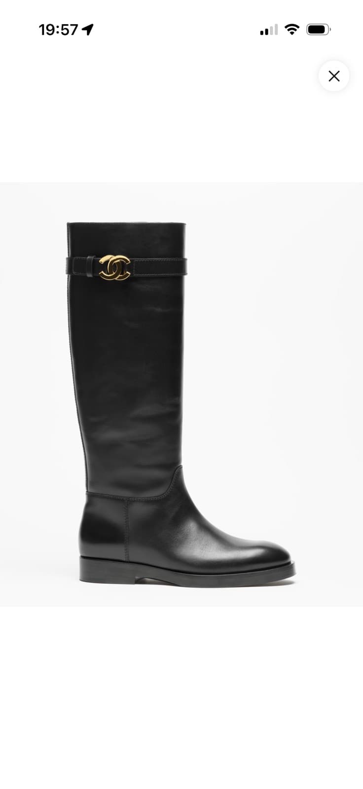 Chanel Botte Veau Noir