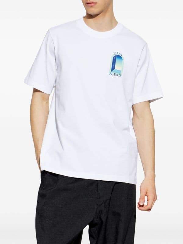 Casablanca t-shirt Arches à Imprimé Graphique Blanc — vue 2