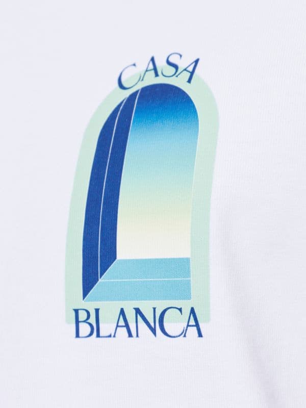 Casablanca t-shirt Arches à Imprimé Graphique Blanc — vue 4