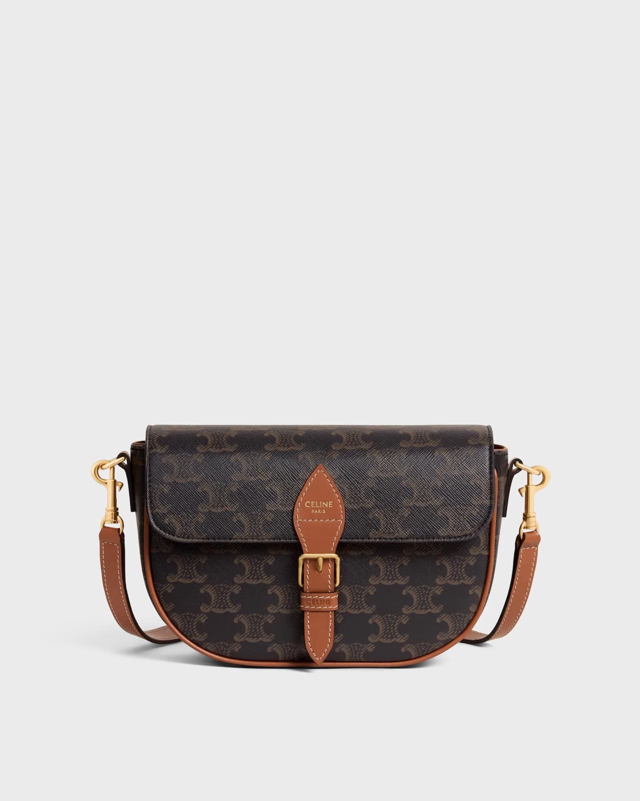 CÉLINE SAC FOLCO SHOULDER TOILE TRIOMPHE ET VEAU