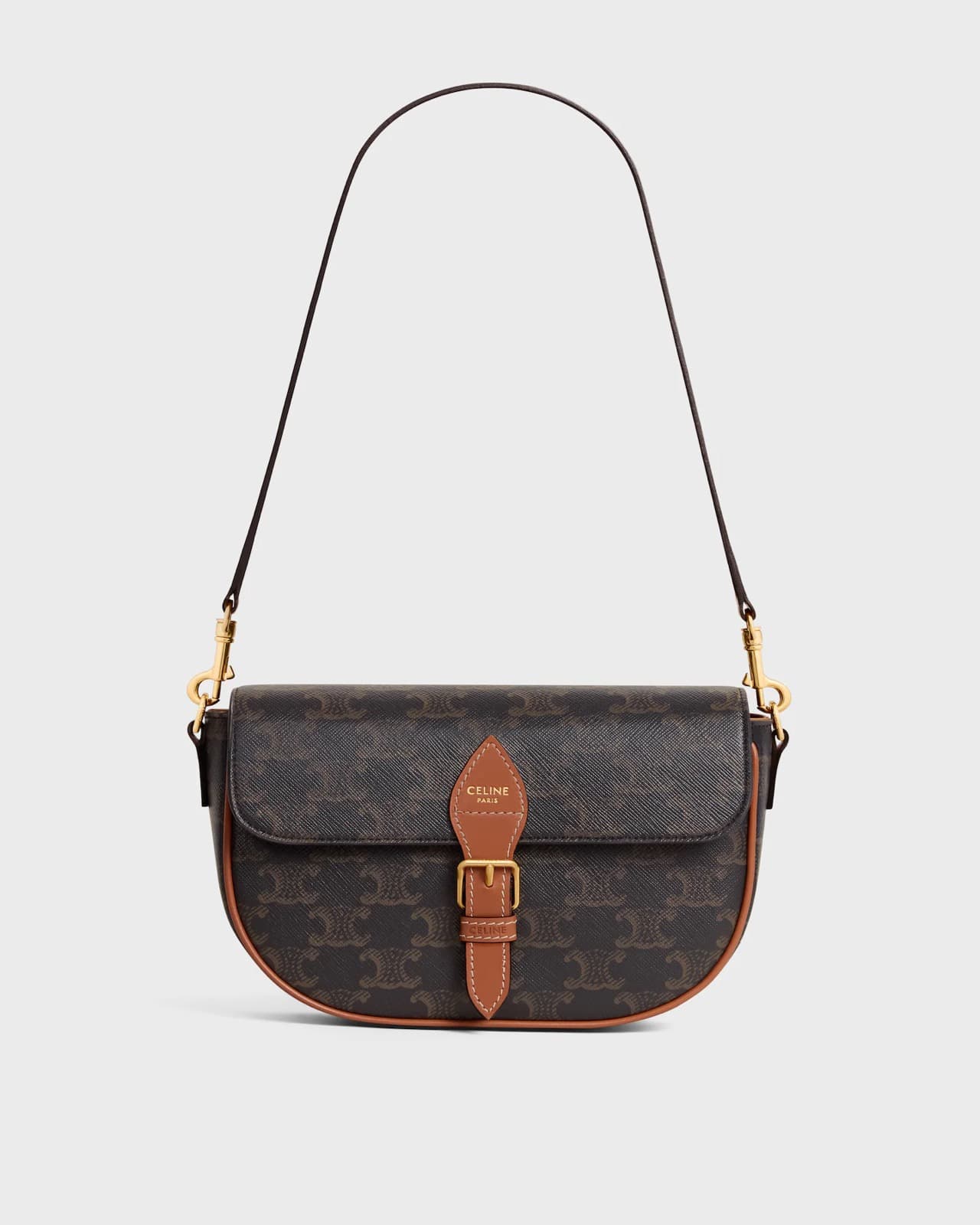 CÉLINE SAC FOLCO SHOULDER TOILE TRIOMPHE ET VEAU — vue 5