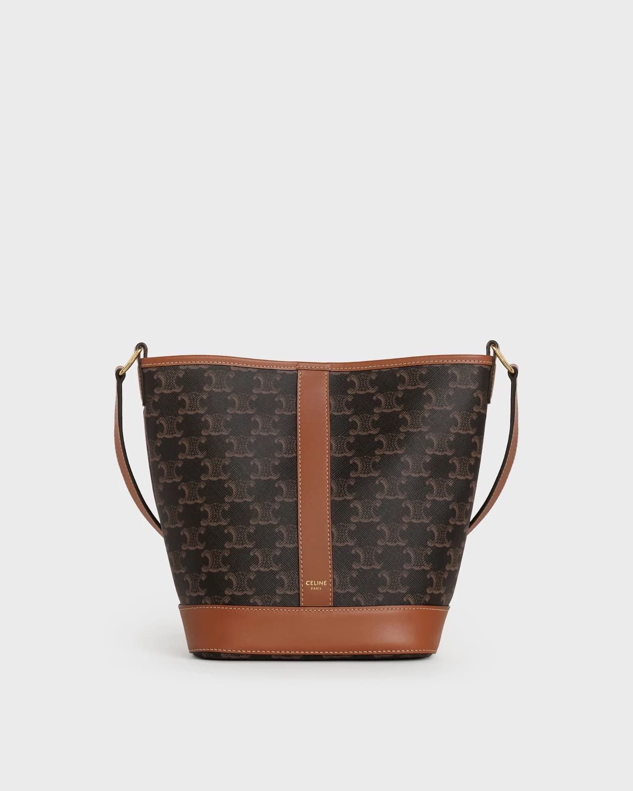 CÉLINE SEAU PETIT MODÈLE TOILE TRIOMPHE ET VEAU