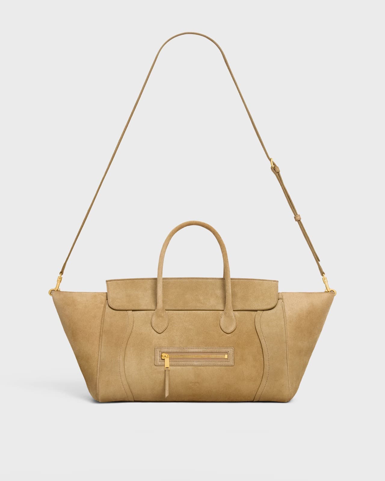 CÉLINE NEW LUGGAGE MOYEN MODÈLE VEAU FAÇON VELOUR — vue 5